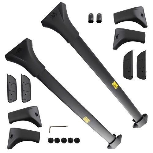 Aluminium black cross bars - black,